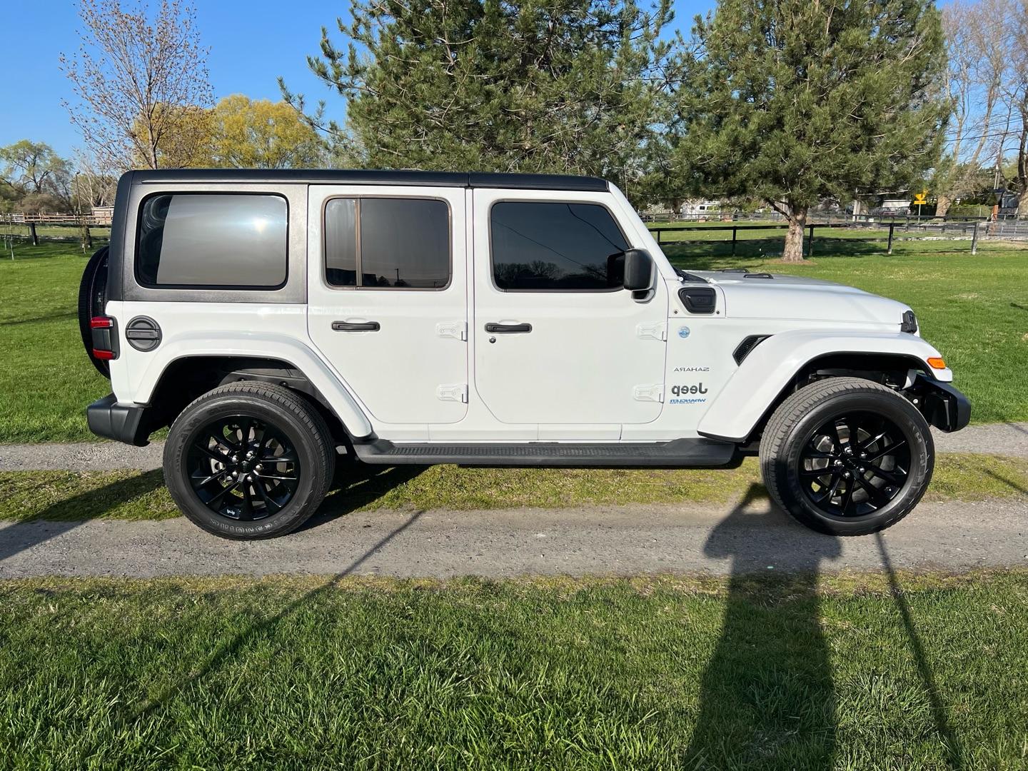 Jeep Wrangler Sahara 4xe after tint